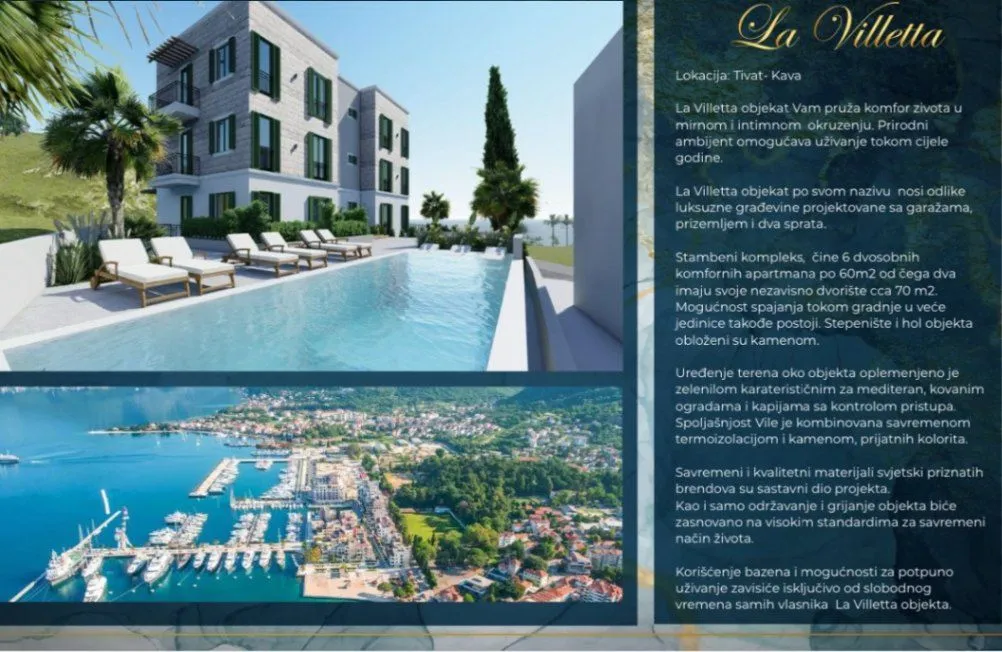 Prodaja, dvosoban stan, 60m², Kava, Tivat
