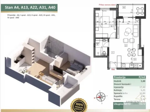 Prodaja, dvosoban stan, 50m², Stari Banovci, Stara Pazova - image 3