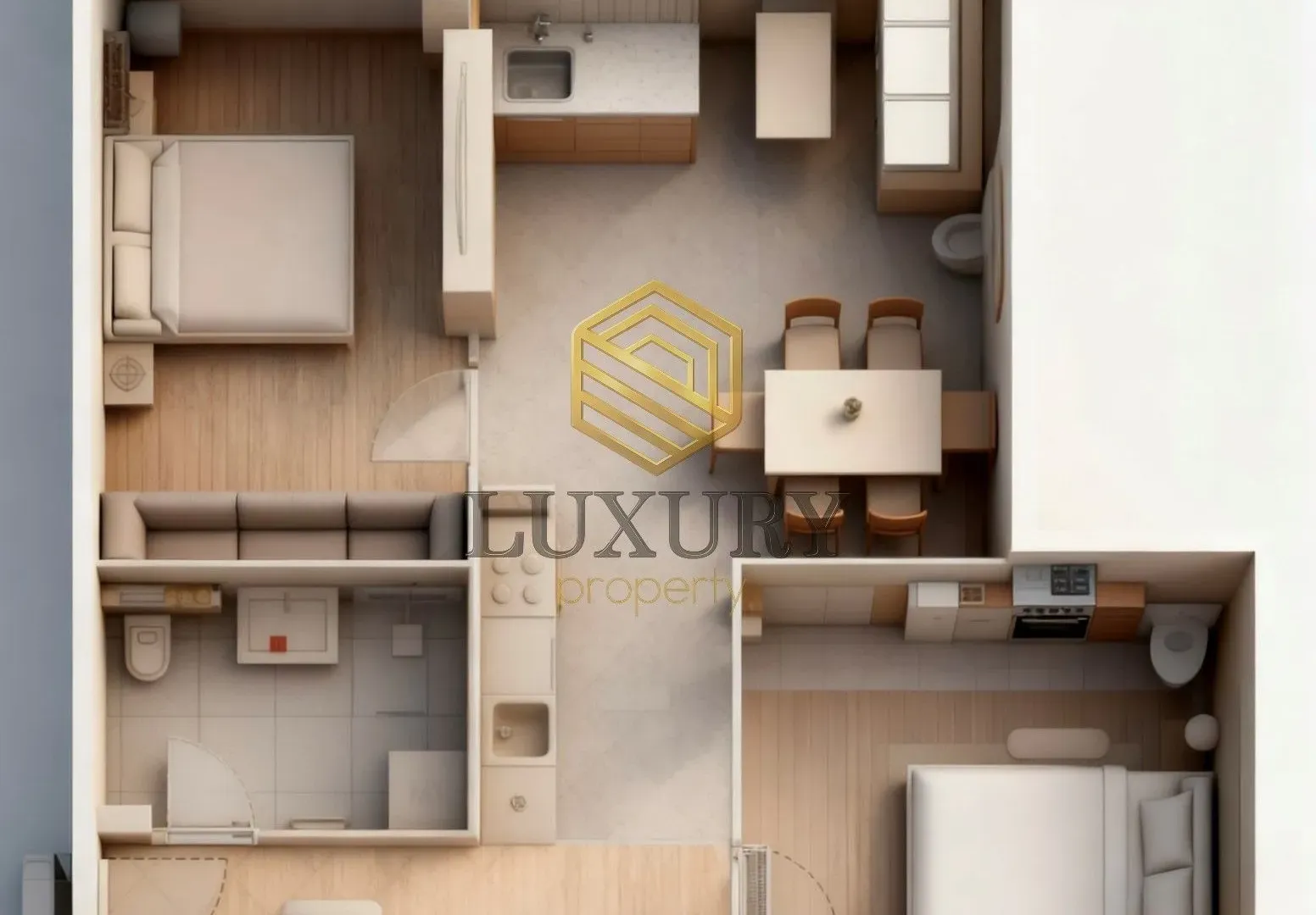 Prodaja, dvosoban stan, 58m², Đuraševići, Tivat