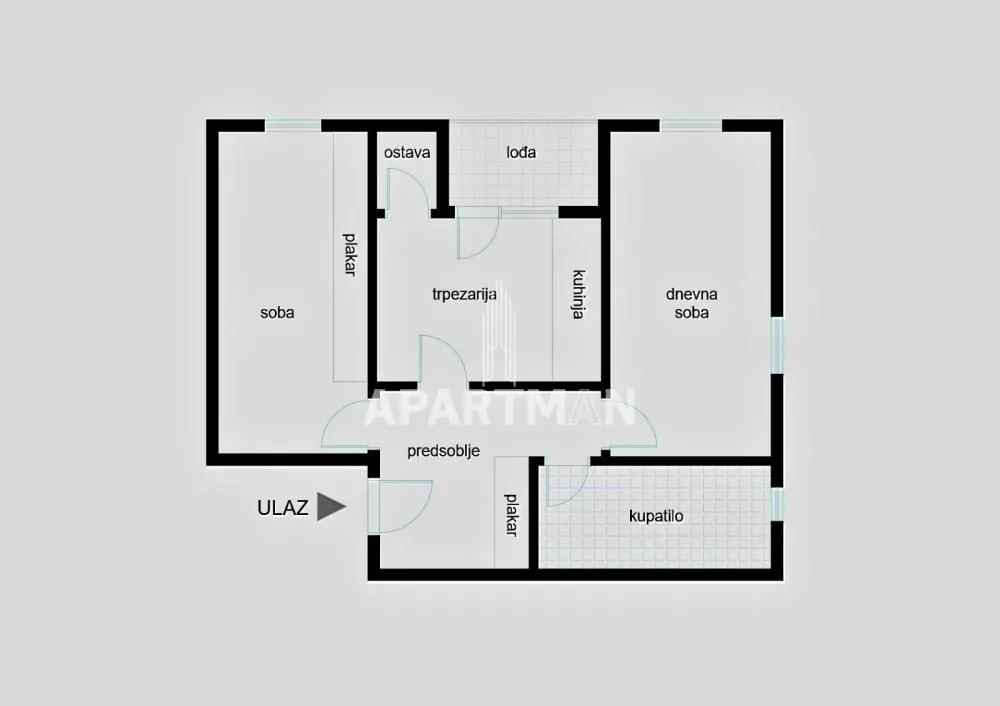 Sale, two bedroom apartment, 59m², Čukarica, Beograd