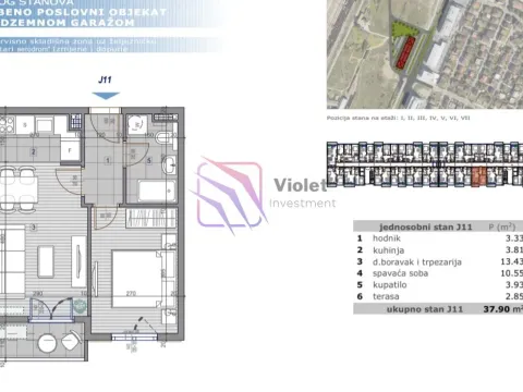 Prodaja, jednosoban stan, 38m², Stari Aerodrom, Podgorica - image 3