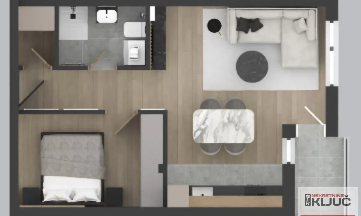 Prodaja, dvosoban stan, 45m², Adice, Novi Sad Sve Podlokacije