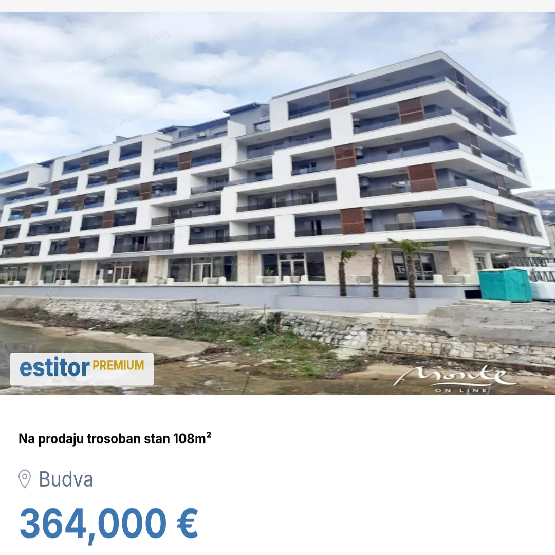 Sale, three bedroom apartment, 108m², Budva, Crna Gora