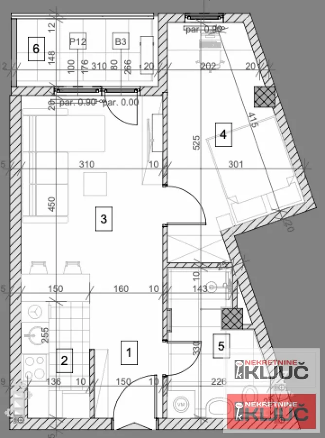 Prodaja, dvosoban stan, 42m², Salajka, Novi Sad Sve Podlokacije