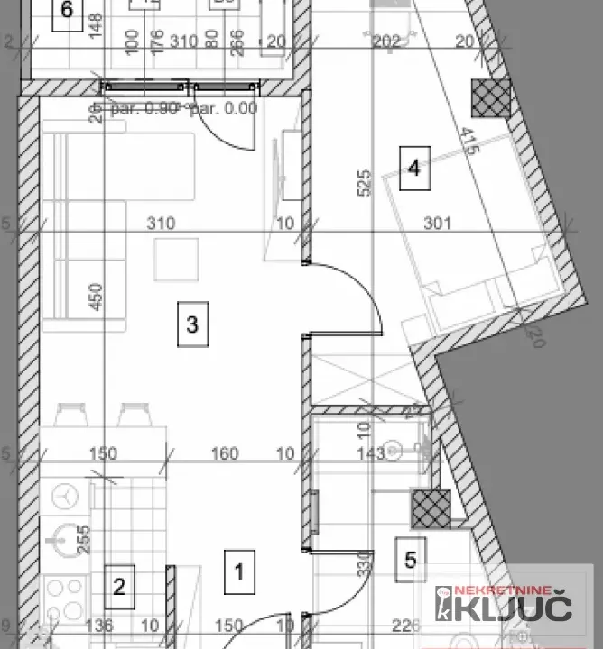 Prodaja, dvosoban stan, 42m², Salajka, Novi Sad Sve Podlokacije