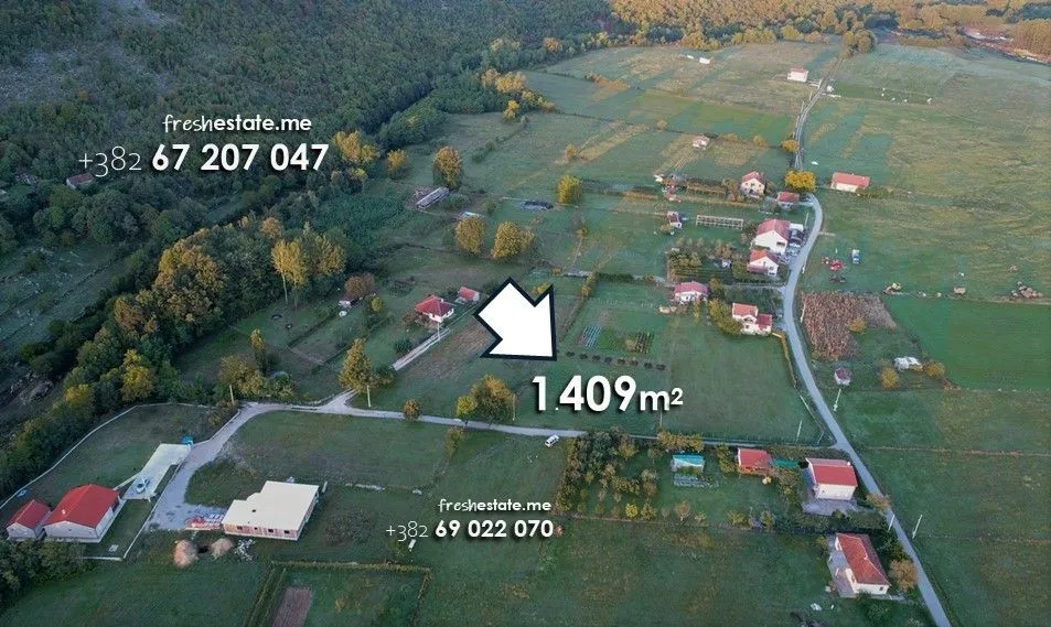 Prodaja, plac, 1409m², Danilovgrad, Crna Gora