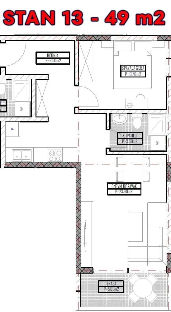Prodaja, jednosoban stan, 52m², Ulcinjsko Polje, Ulcinj