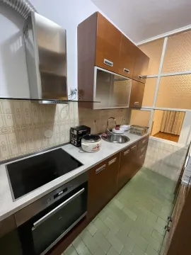 Kuhinja sa drvenim elementima, ugradnom rernom i aspiratorom. - image 7