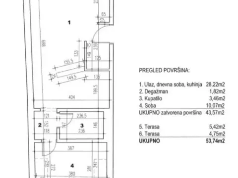 Sale, two bedroom apartment, 54m², Kalenić Pijaca, Vračar Sve Podlokacije - image 19