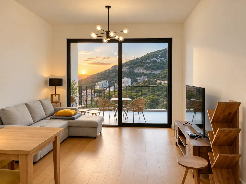 Rent, one bedroom apartment, 62m², Boreti, Budva