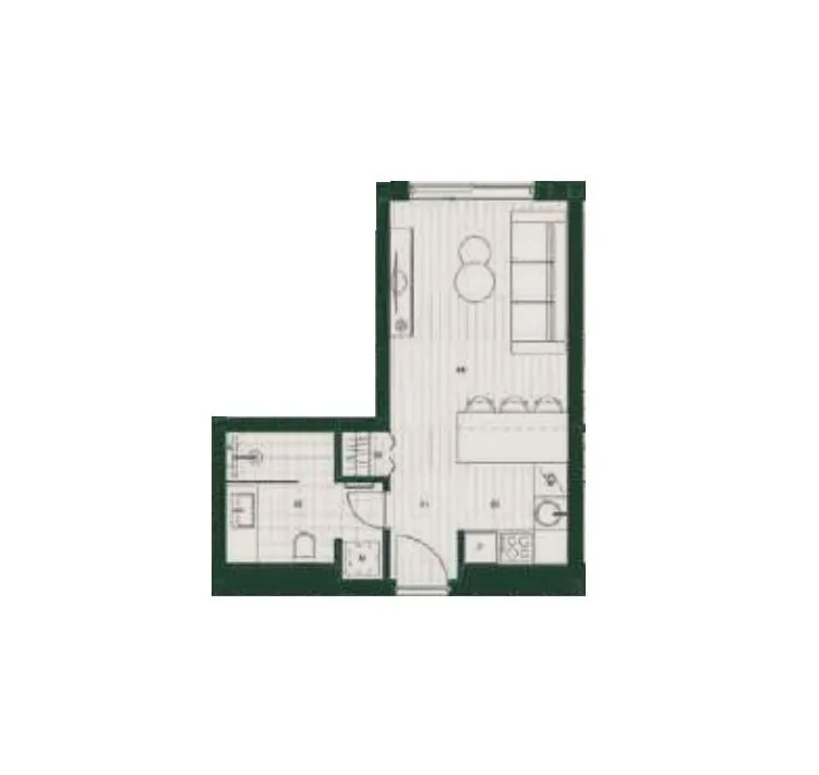 Prodaja, garsonjera, 27m², Mrčevac, Tivat