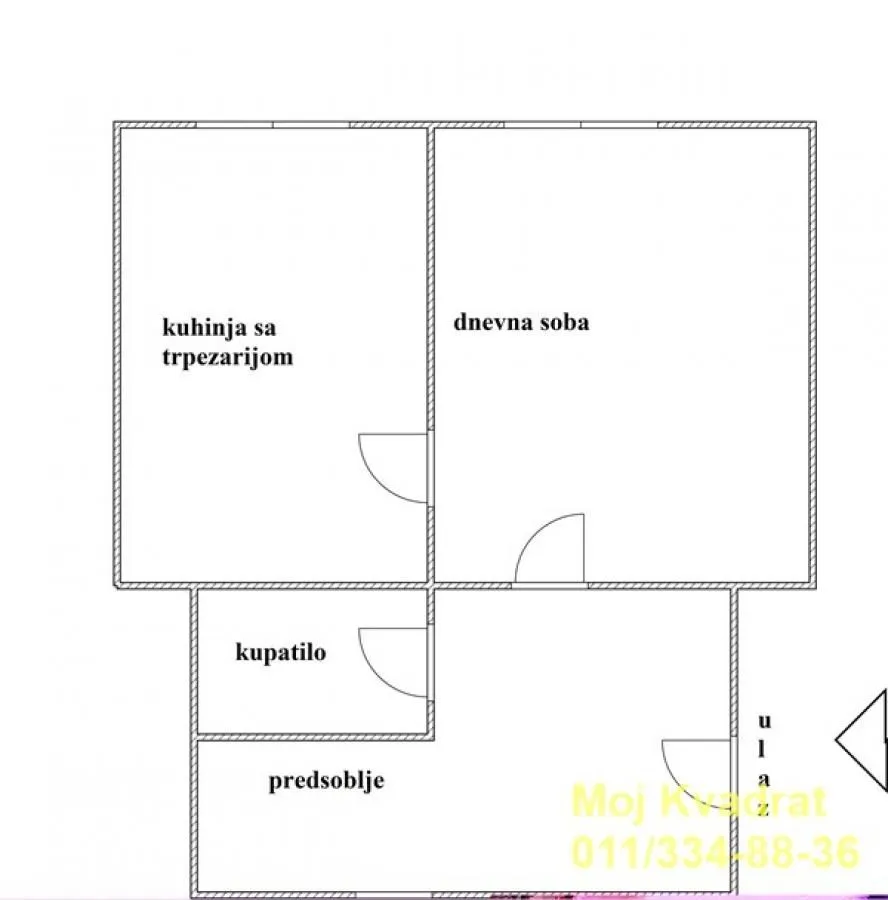 Sale, one bedroom apartment, 37m², Stari Grad, Beograd