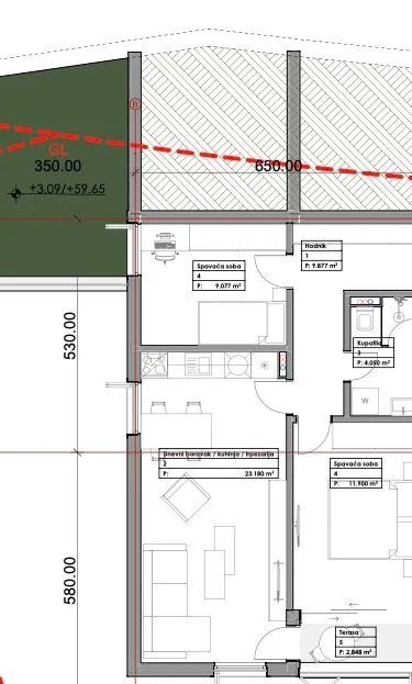 Sale, apartment, 61m², Budva, Crna Gora