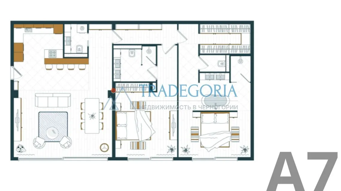 Prodaja, jednosoban stan, 99m², Krašići, Tivat