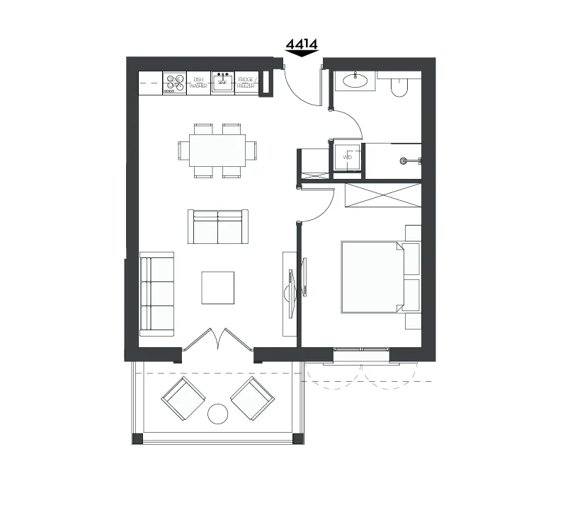 Sale, one bedroom apartment, 57m², Luštica Bay, Tivat