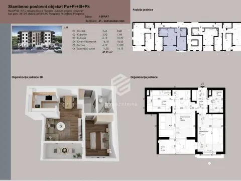 Prodaja, jednosoban stan, 45m², Ljubović, Podgorica - image 3