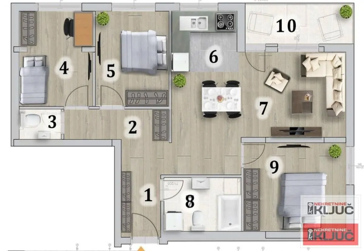 Prodaja, četvorosoban stan, 82m², Telep, Novi Sad Sve Podlokacije