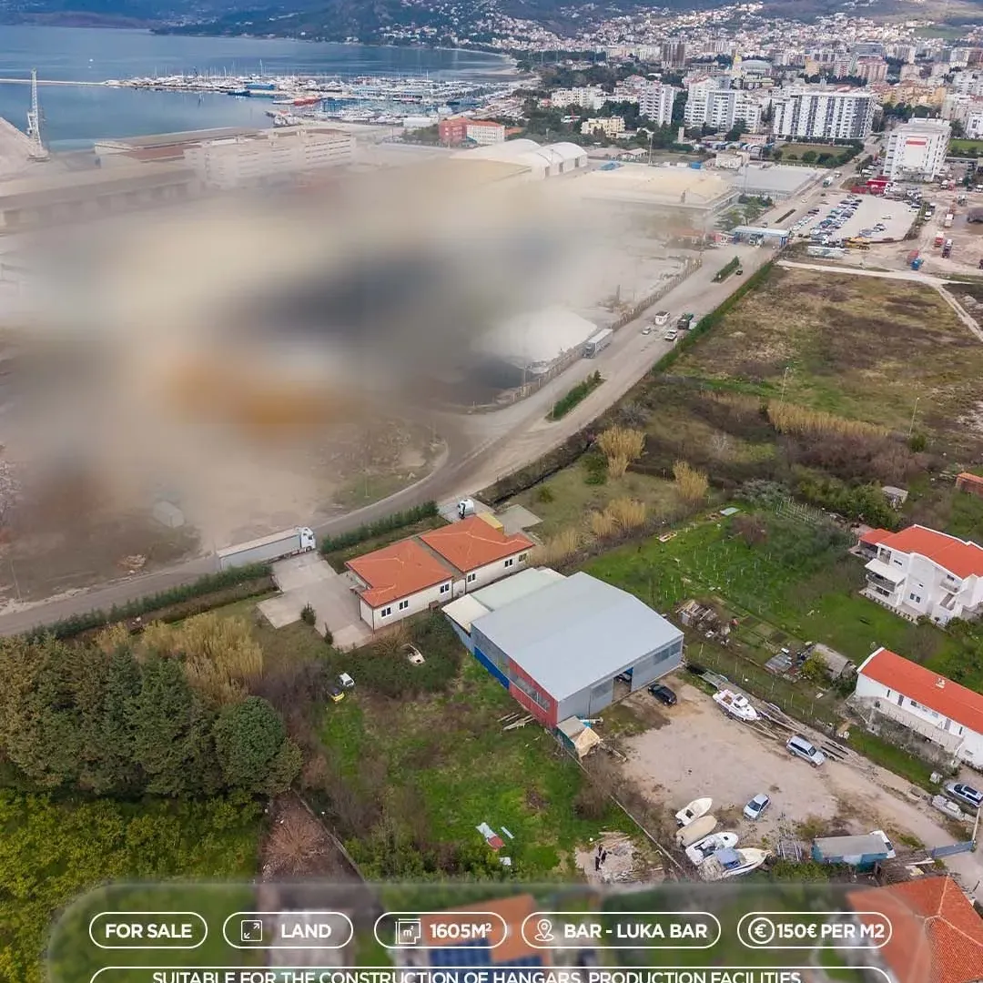 Prodaja, plac, 1605m², Centar, Bar