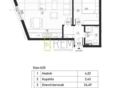 Prodaja, jednosoban stan, 49m², Zagorič, Podgorica - image 9