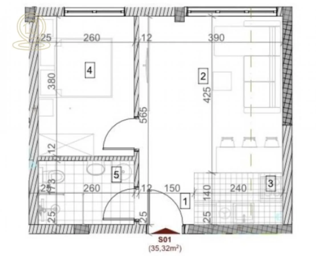 Prodaja, dvosoban stan, 35m², Sremska Kamenica, Petrovaradin