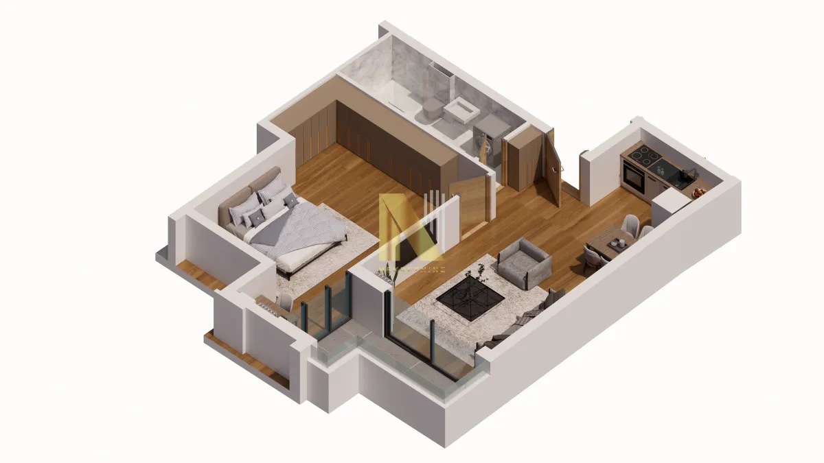 Prodaja, dvosoban stan, 55m², Centar, Novi Sad