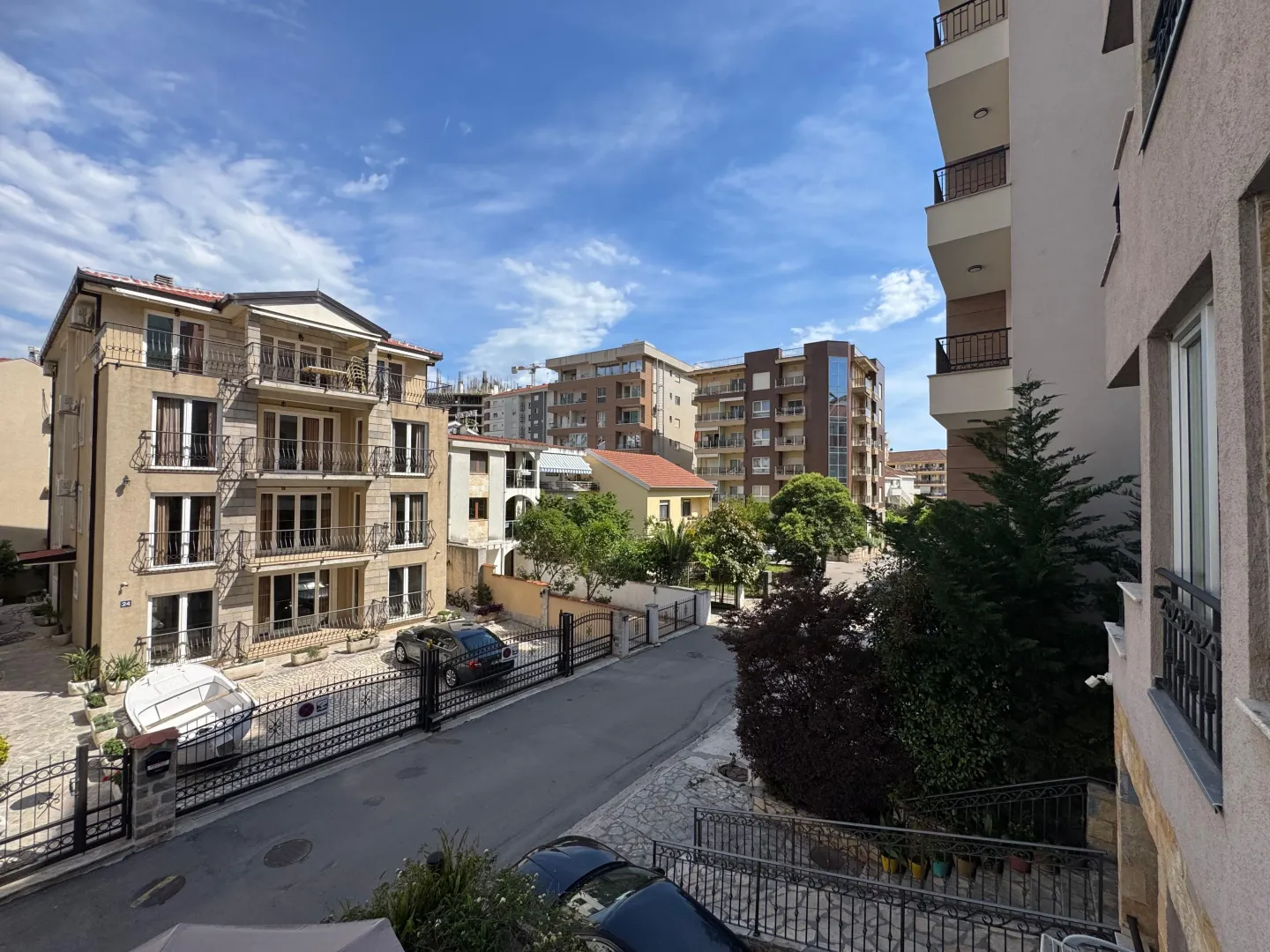 View from the property overlooking surrounding buildings and the street.