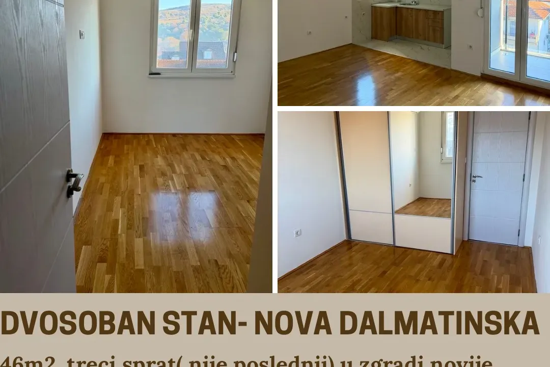 Sale, two bedroom apartment, 46m², Nova Dalmatinska, Podgorica