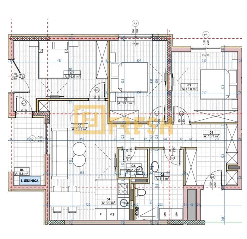 Prodaja, trosoban stan, 95m², Ljubović, Podgorica