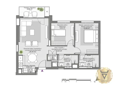 Izdavanje, trosoban stan, 72m², Savski Venac, Beograd - image 8