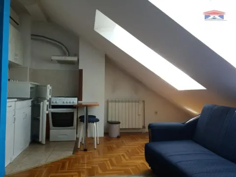 Potkrovlje sa kuhinjom, trpezarijskim delom i kaučem. - image 3