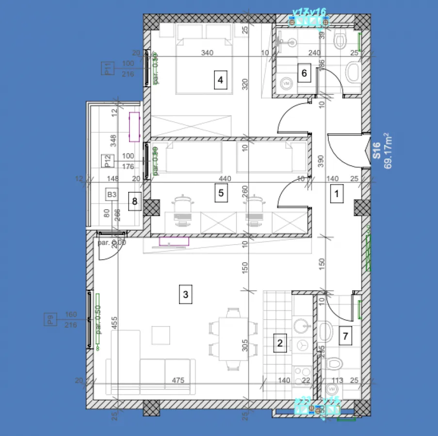 Prodaja, trosoban stan, 69m², Salajka, Novi Sad Sve Podlokacije