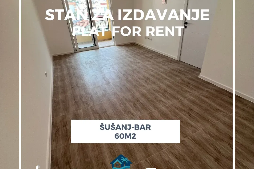 Rent, two bedroom apartment, 60m², Šušanj, Bar