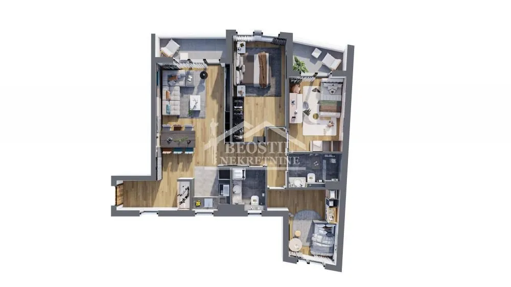 Prodaja, četvorosoban stan, 88m², Bežanijska Kosa 3, Bežanijska Kosa Sve Podlokacije