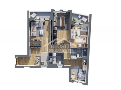 Sale, four bedroom apartment, 88m², Bežanijska Kosa 3, Bežanijska Kosa Sve Podlokacije - image 2