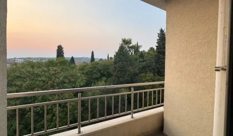 View from the balcony overlooking green areas and the city. - image 11