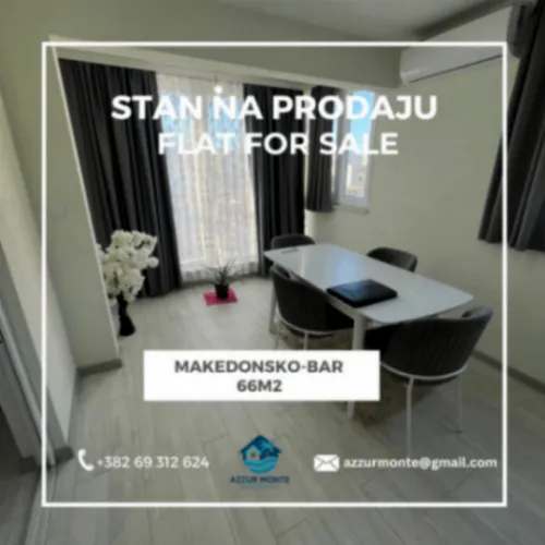 Prodaja, dvosoban stan, 66m², Makedonsko naselje, Bar