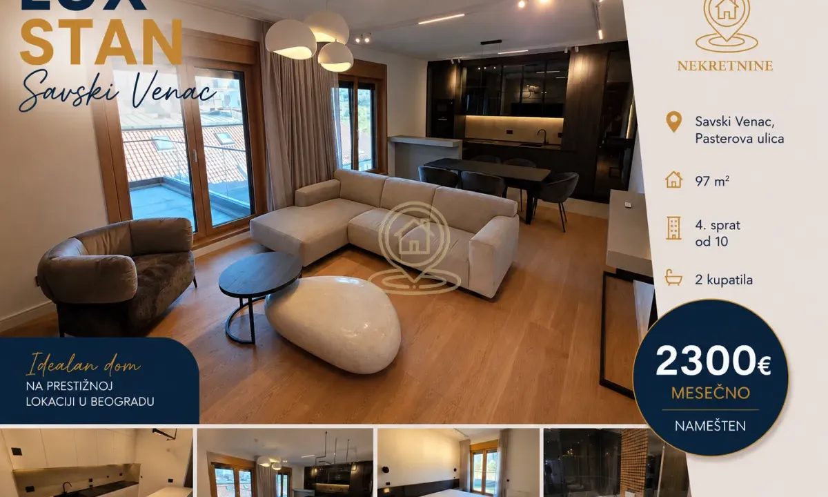 Rent, three bedroom apartment, 97m², KliniÄki Centar, Beograd