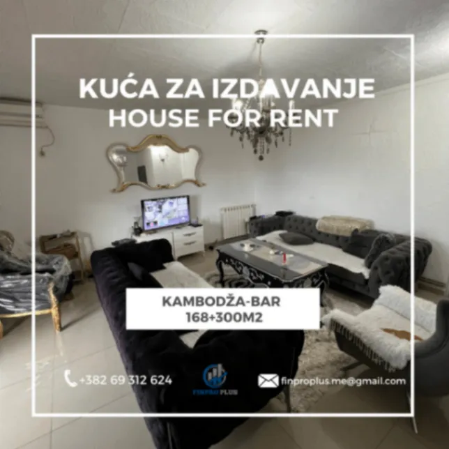 Izdavanje, kuća, 168m², Bar, Crna Gora