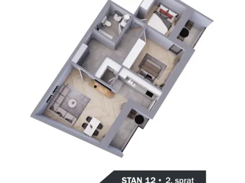 Sale, one bedroom apartment, 66m², Podbara, Novi Sad Sve Podlokacije - image 2