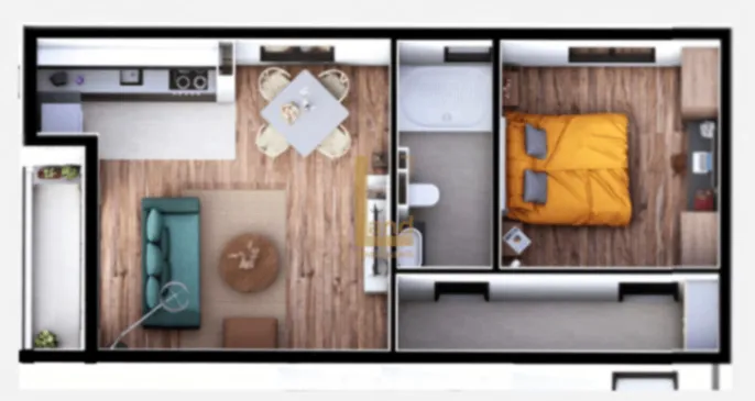 Prodaja, jednosoban stan, 46m², Momišići, Podgorica