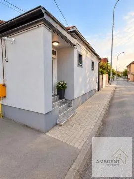 Pogled na spoljašnjost kuće sa ulazom i trotoarom. - image 8