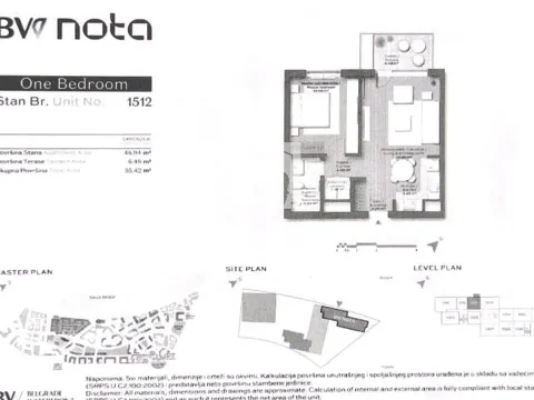 Sale, two bedroom apartment, 54m², Savski Venac, Beograd - image 12