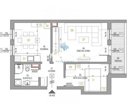 Rent, two bedroom apartment, 54m², Arena, Novi Beograd Sve Podlokacije - image 11