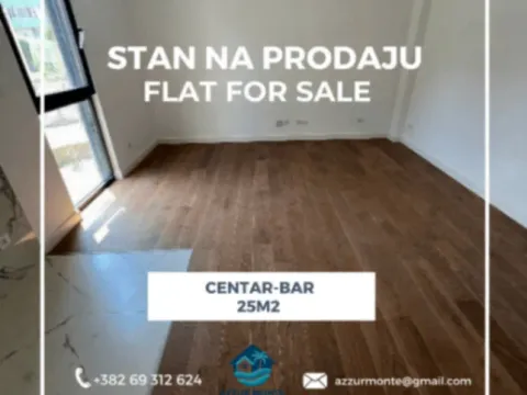 Studio for Sale, 25m2, Centar, Bar Studio for Sale, 25m2, Centar, Bar