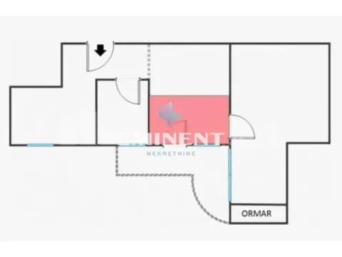 Rent, two bedroom apartment, 44m², Cvetni Trg, Vračar Sve Podlokacije - image 11