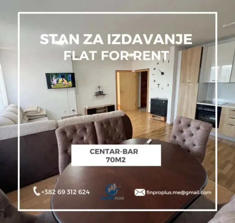 Rent, two bedroom apartment, 70m², Centar, Bar