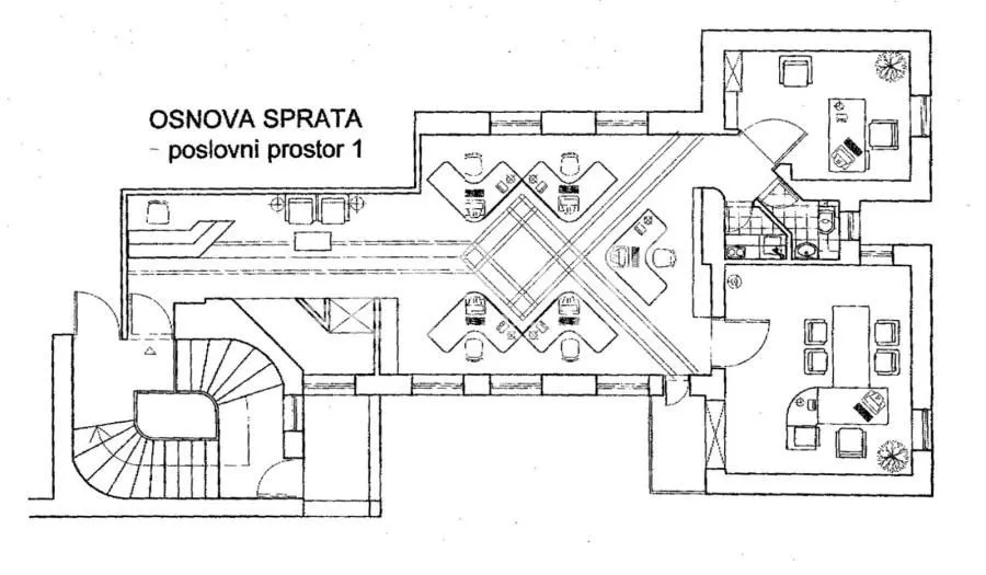 Floor plan of the office space.