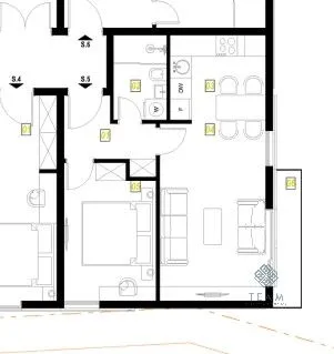 Sale, one bedroom apartment, 42m², Podkošljun, Budva