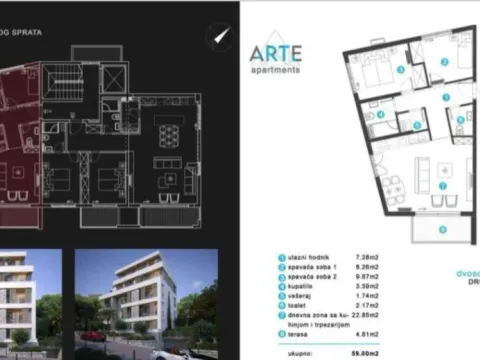 Prodaja, jednosoban stan, 45m², Tivat, Crna Gora - image 7