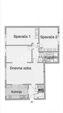 Apartment floor plan showing the room layout. - image 13